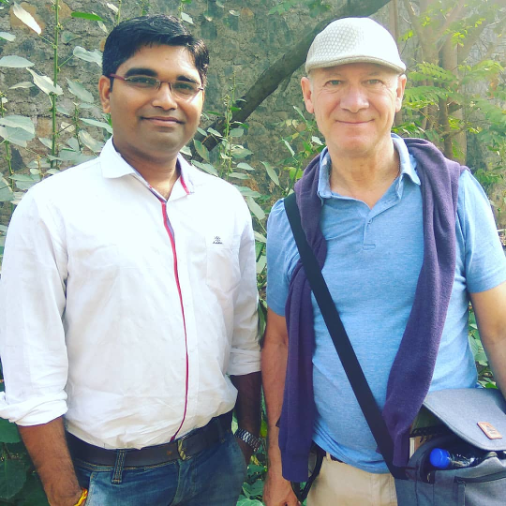 Dr. Abhijeet Shirkande with Dr. Joaquin Jorge, President of AMYUR Portugal