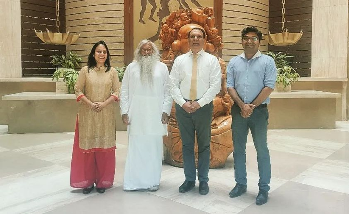 Wonderful meeting with Dr. Girish Mommaya, Director of Maharishi European Research University