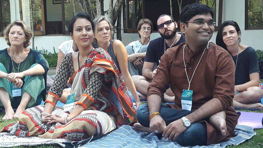 Yoga and Meditation Session for Brazilian Patients in Rio with Dr. Abhijeet Shirkande and Dr. Ankita Shirkande
